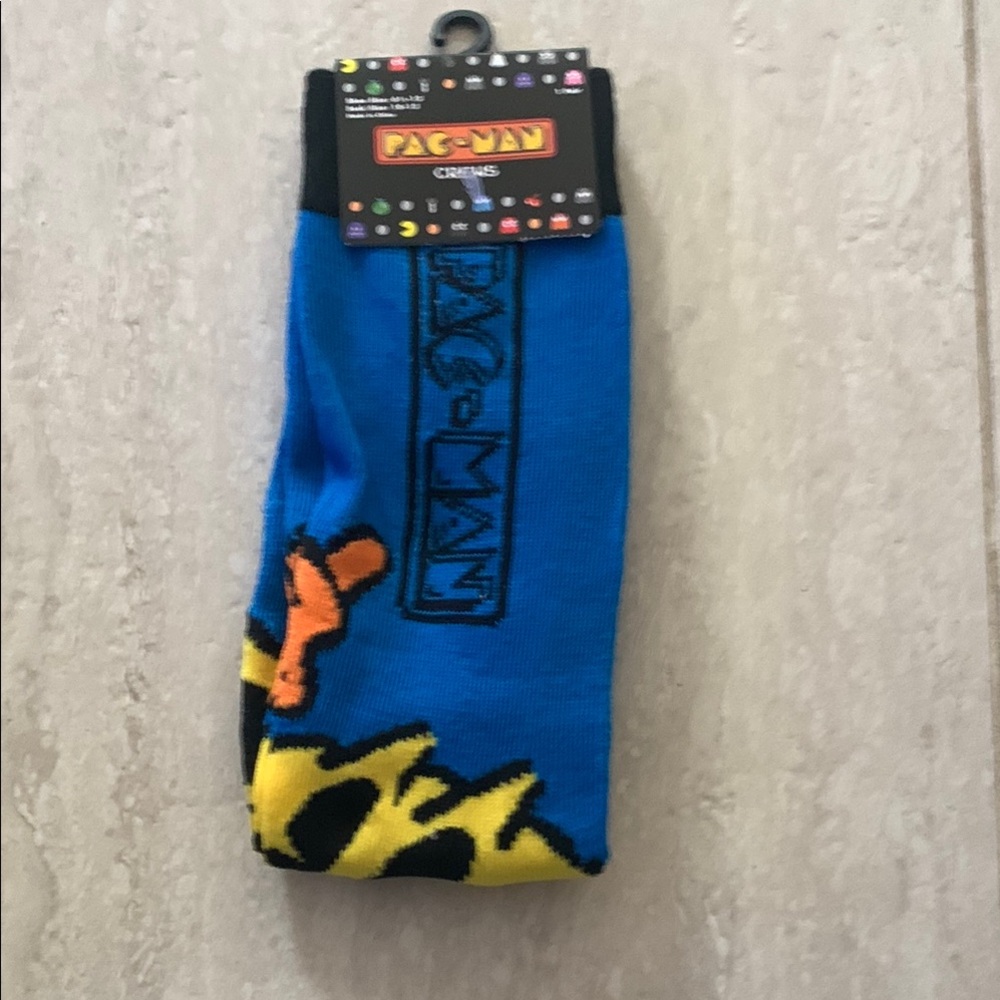 Vibrant Blue and Orange Casual Socks with Flame Design